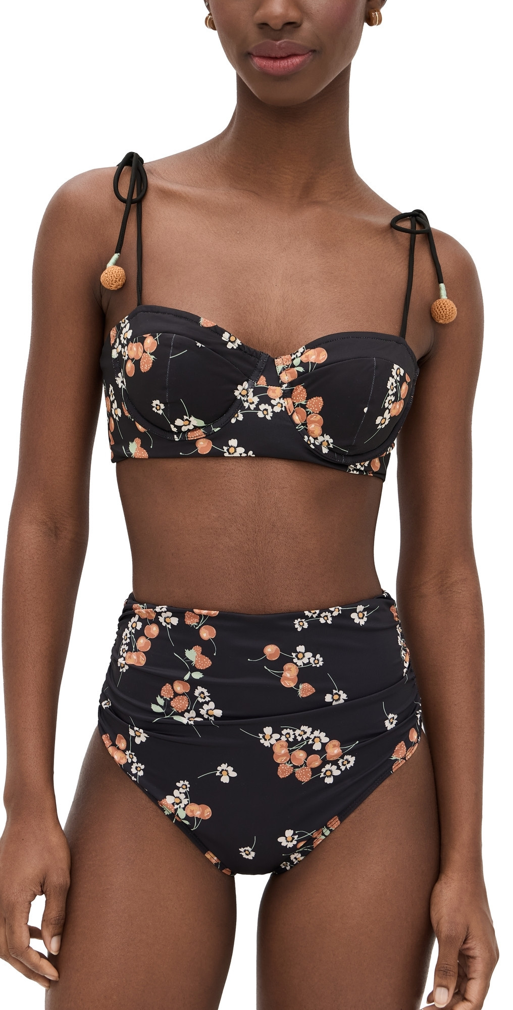 Sea Cerise Cherry Bustier Swim Top Multi XL | Shopbop