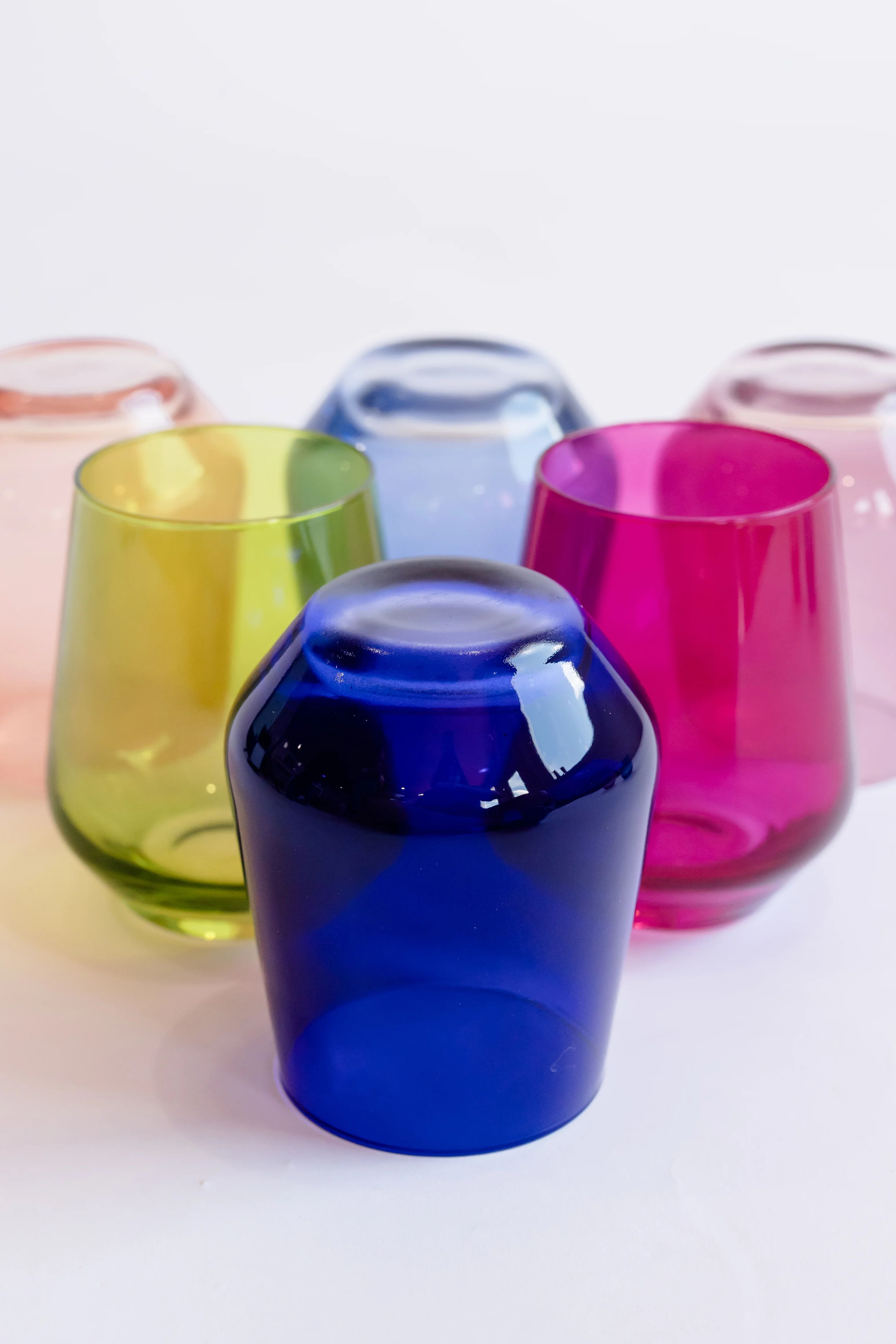 Estelle Colored Wine Stemless - Set of 6 {Mystery Box} | Estelle Colored Glass