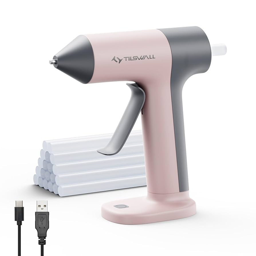 Tilswall Cordless Hot Glue Gun, 30s Fast Preheating with 2Ah Built-in Battery, Hot Melt Glue Gun ... | Amazon (US)