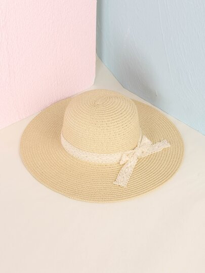 Bow Decor Straw Hat | SHEIN
