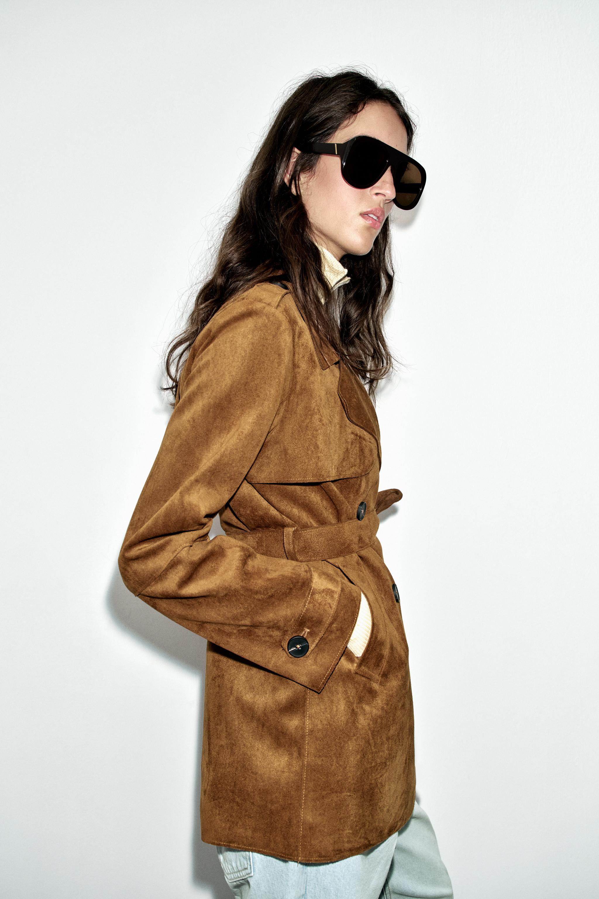 BELTED SUEDE EFFECT TRENCH COAT | Zara US