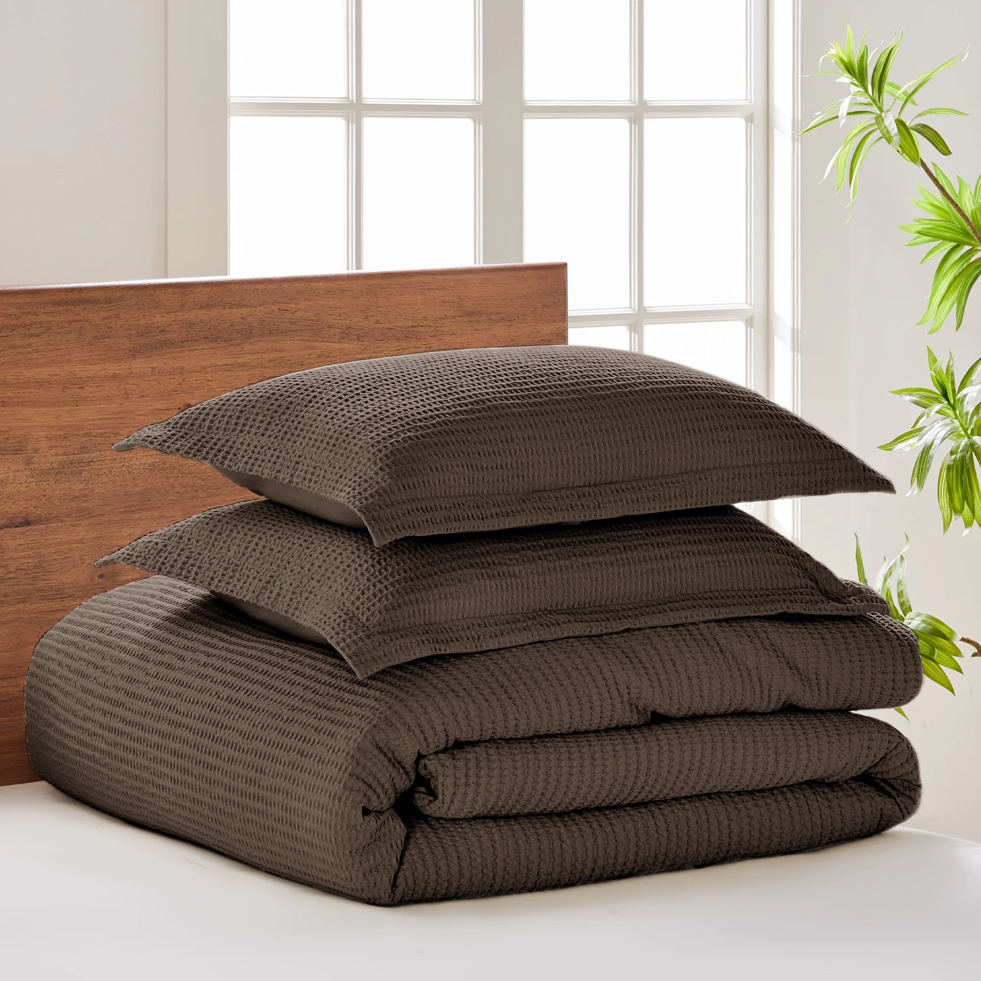 Levtex Home - Cloud Waffle Duvet Cover Set - King Duvet Cover + Two King Pillow Cases - Waffle We... | Walmart (US)