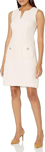 KARL LAGERFELD Women's Tweed Shift Dress with Pockets | Amazon (US)