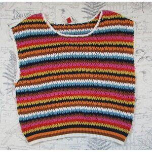 Marine Layer Avery Crochet Top vest mutli color layering womens small s | Poshmark