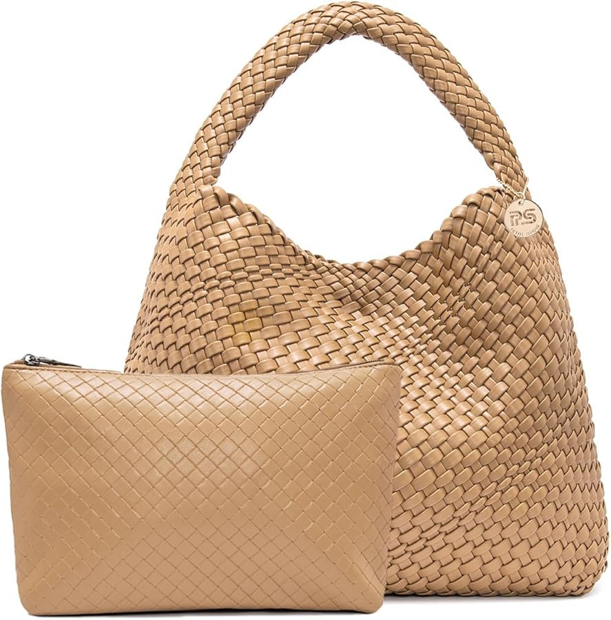PS PETITE SIMONE Woven Tote Bag for Women Large Woven Purse Woven Leather Handbags Braided Purse ... | Amazon (US)