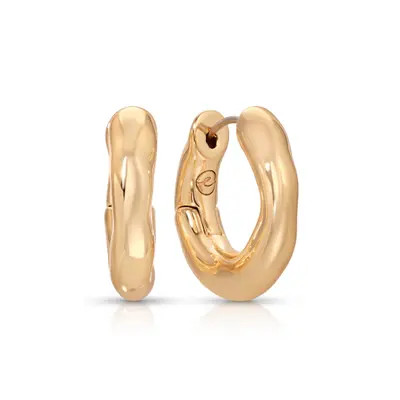 Ettika Mini Molten Hoop Earrings in Gold at Nordstrom | Nordstrom