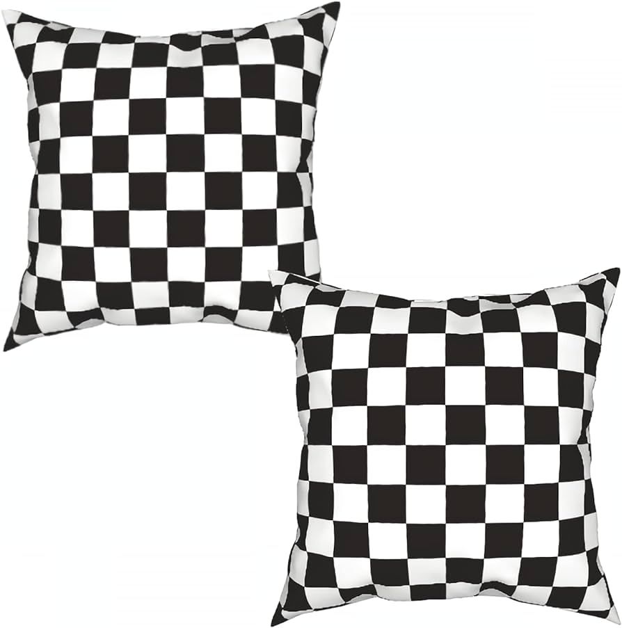 Black and White Checkered Pillow Covers Checkered Throw Pillow Covers Decorative Pillow Cases for... | Amazon (CA)