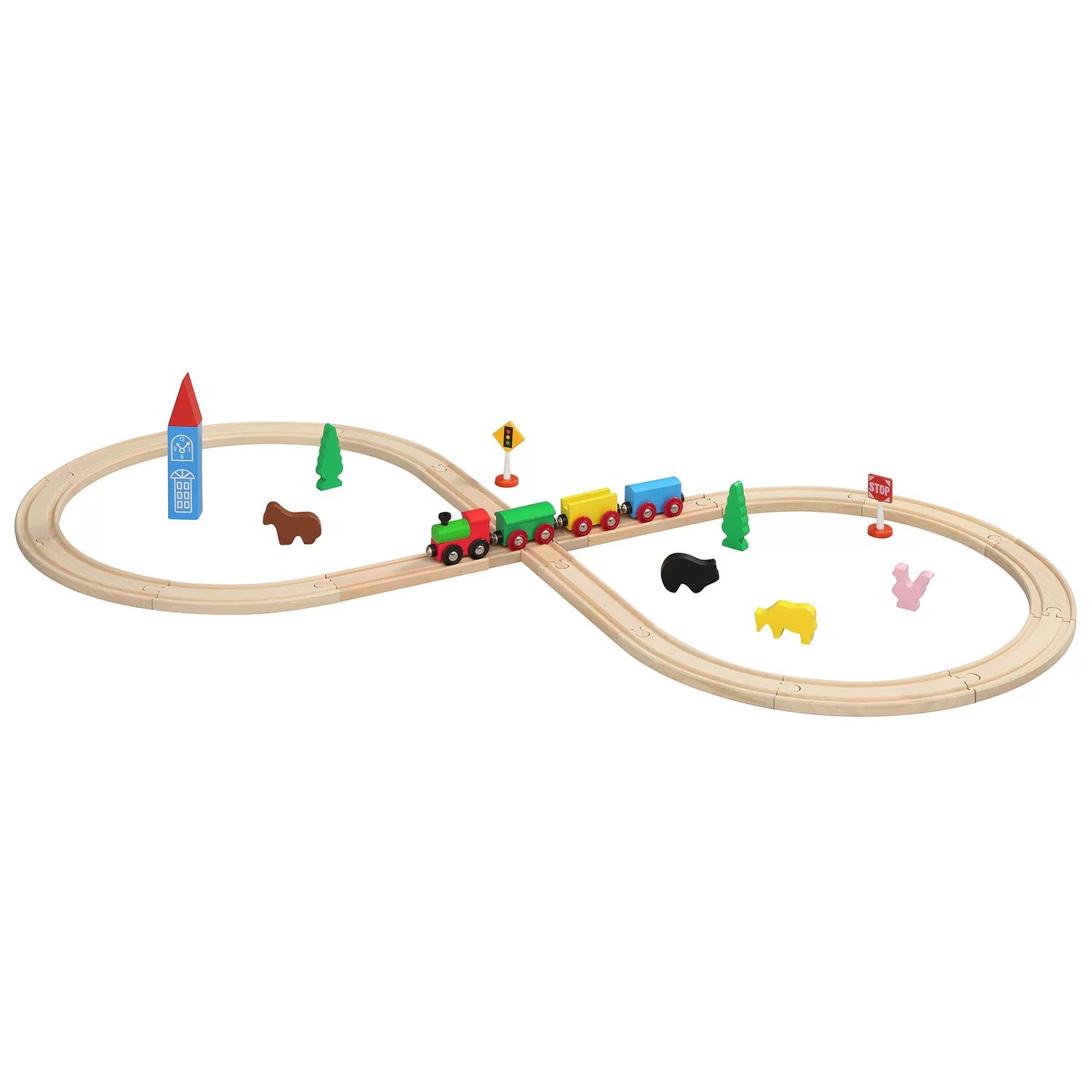 32 Piece Figure 8 Wooden Train Set | Sam's Club