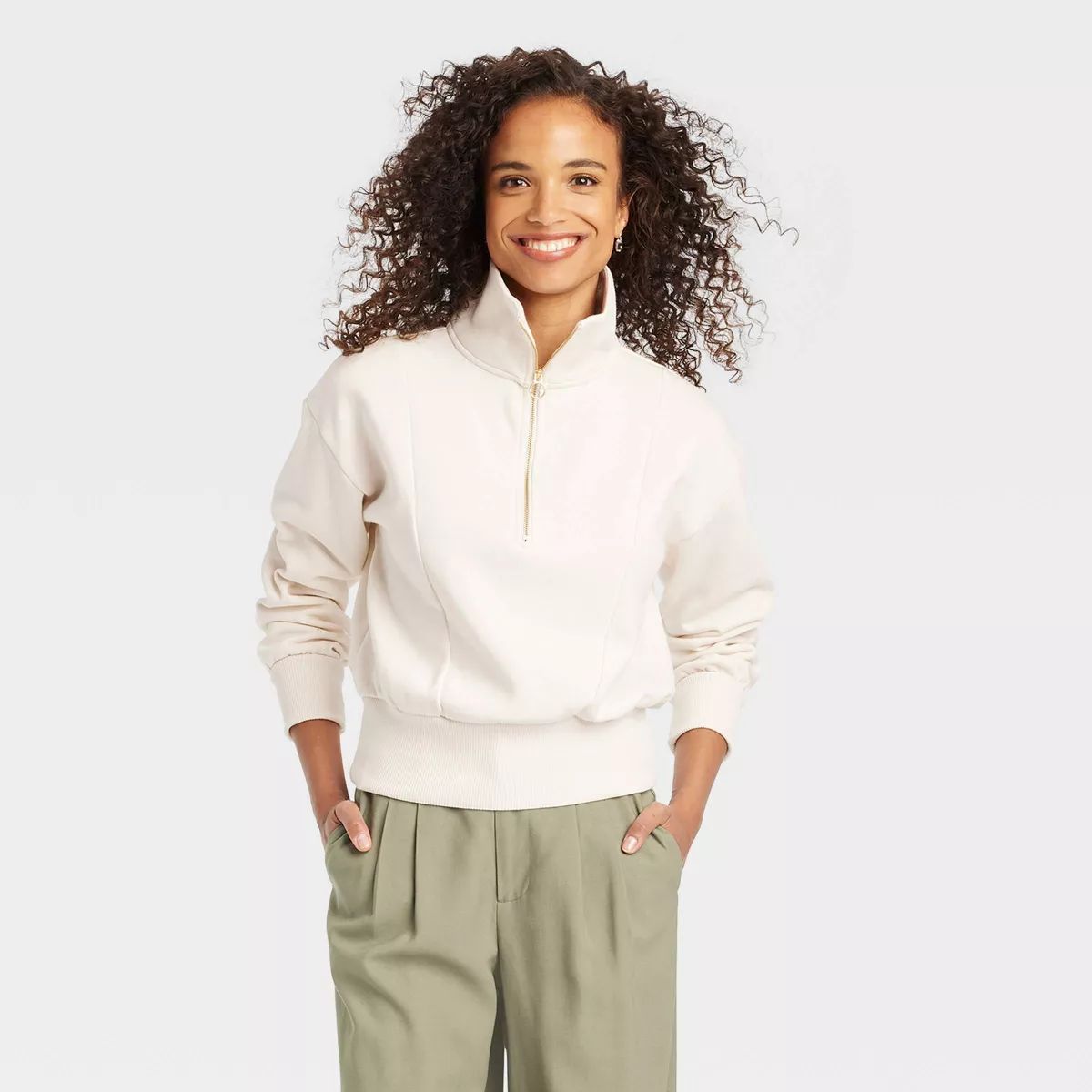 Women's Quarter Zip Sweatshirt - A New Day™ | Target