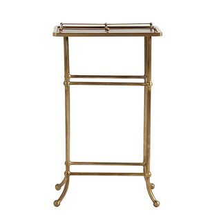 Brandy Side Table with Dark Walnut Wood & Antique Brass Finish | Ballard Designs, Inc.