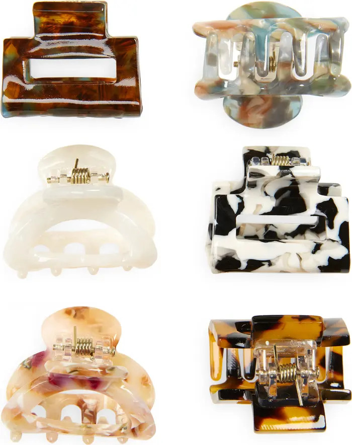 Tasha Assorted 6-Pack Jaw Hair Clips | Nordstrom | Nordstrom