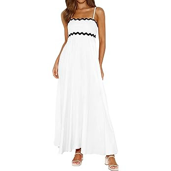 PRETTYGARDEN Womens Spaghetti Strap Maxi Dresses 2024 Summer Casual Sleeveless Smocked Boho A Lin... | Amazon (US)