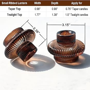 VOHO Brown Candlestick Holders Set of 6, Old Fashioned Candle Sticks Holder Decor for Daily Room/... | Amazon (US)