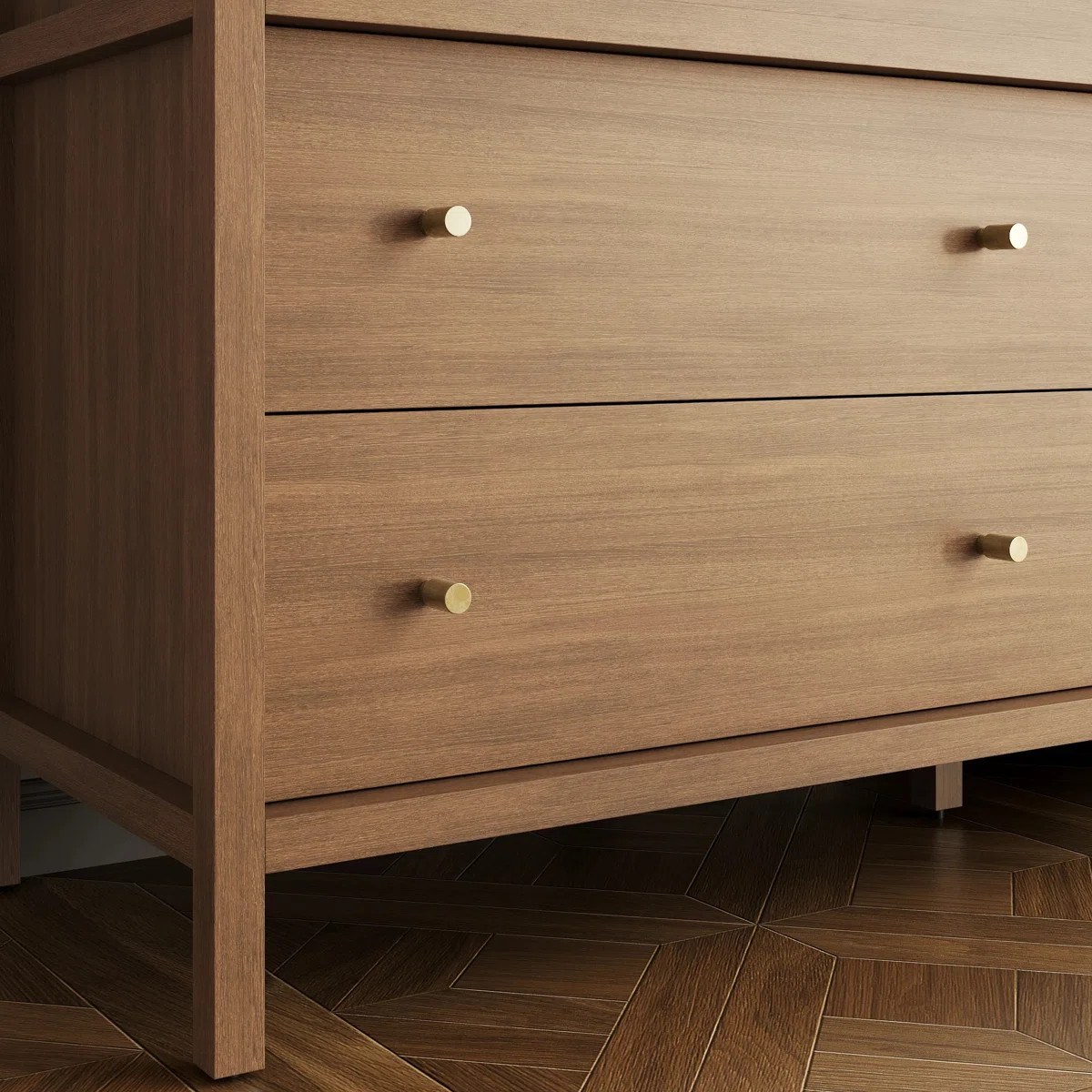 64In Chest Of Drawers Mid-Century Modern 6 Drawer Dresser | Wayfair North America