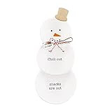 Mud Pie, White, SnowmanTriple Dip Serving Set, 10.75" x 4.75", snowman 10 3/4" x 4 3/4" | spoon 3 1/ | Amazon (US)