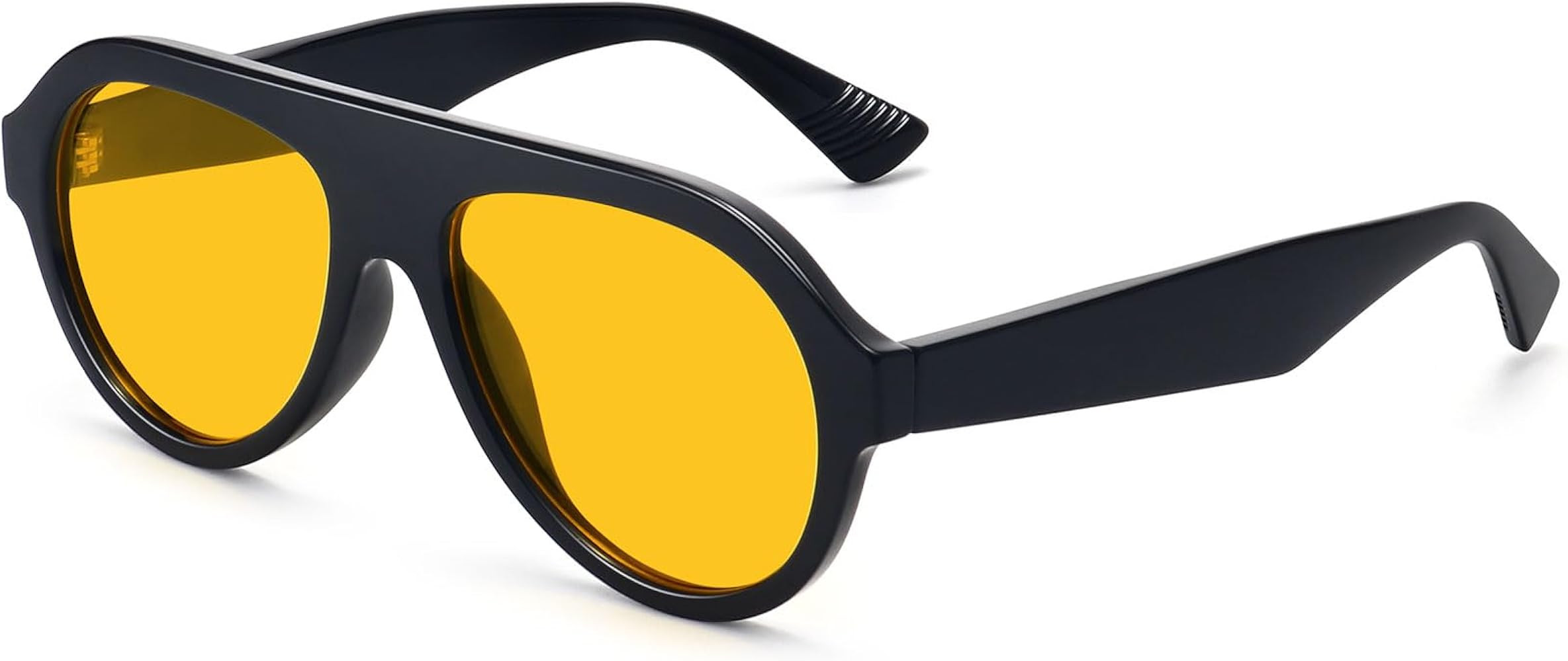 Trendy Polarized Aviator Sunglasses for Women Men 70s Vintage Plastic Frame Sun Glasses FZN817 | Amazon (US)