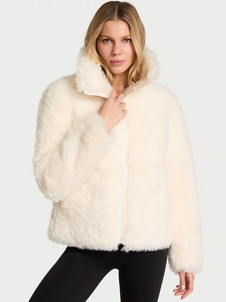 Buy Cozy Faux Shearling Jacket, Black - Order Jackets & Outerwear online - Victoria's Secret US | Victoria's Secret (US / CA )