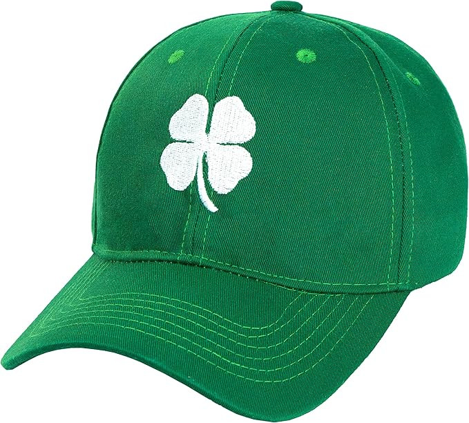 St. Patrick's Day 4 Leaf Clover Baseball Hat Adjustable Embroidery Shamrock Baseball Cap for Men ... | Amazon (US)