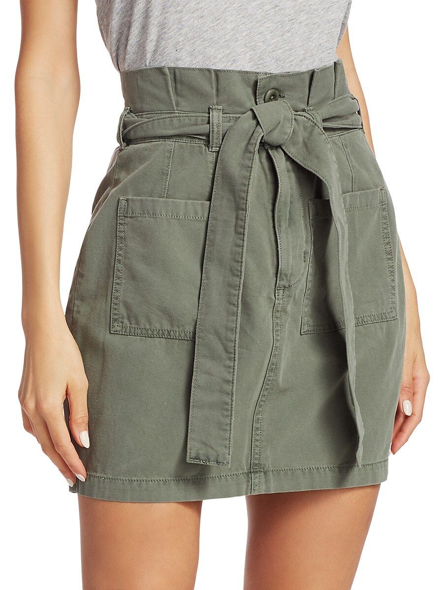 Joe's Jeans Women's Utility Paperbag-Waist Mini Skirt - Army Green - Size 28 (4-6) | Saks Fifth Avenue OFF 5TH