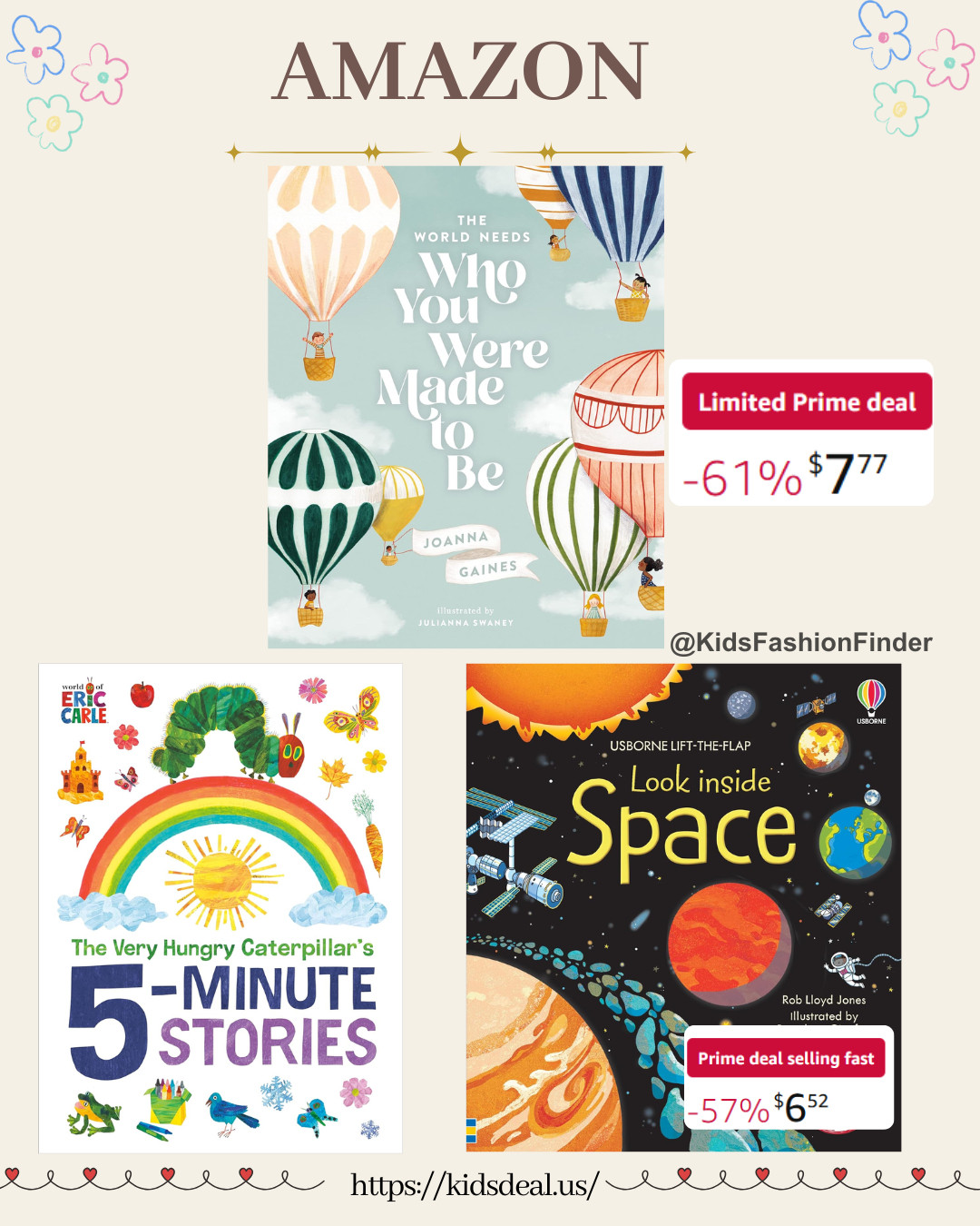 📚✨ Kids' Book Sale Alert!

Stock up on storytime favorites for less 😍

🎯 Up to 61% OFF
💰 ALL under $10

From board books to picture books and early readers, there's something for every little bookworm 🐛💛

The perfect time to grow your home library without breaking the bank 📖✨

#KidsBooks #BookSale #StoryTime #ReadingWithKids #HomeLibrary #MomFinds #ToddlerBooks #PictureBooks #BookDeals #AmazonFinds 📚💛

#LTKstorytime #LTKSaleAlert #LTKKids