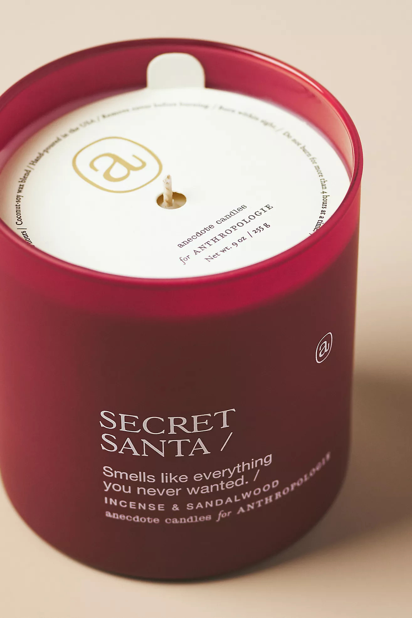 Anecdote Secret Santa Glass Candle | Anthropologie (US)