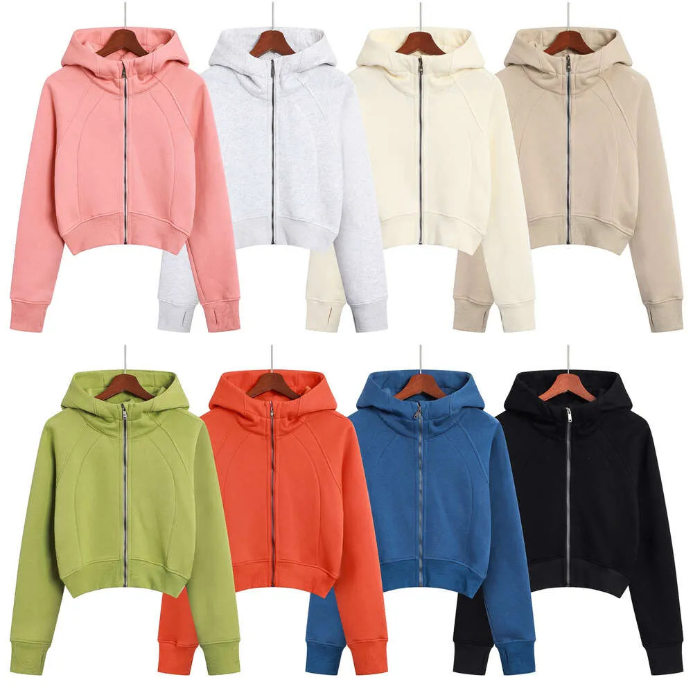 Womens Yoga Outfits Scuba Hoodie Winter Wear Full Half Zipper Designer Fleece Warm Hoodie Sweater... | DHGate
