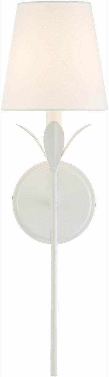 Crystorama Broche 1 Light Matte White Wall Mount | Amazon (US)