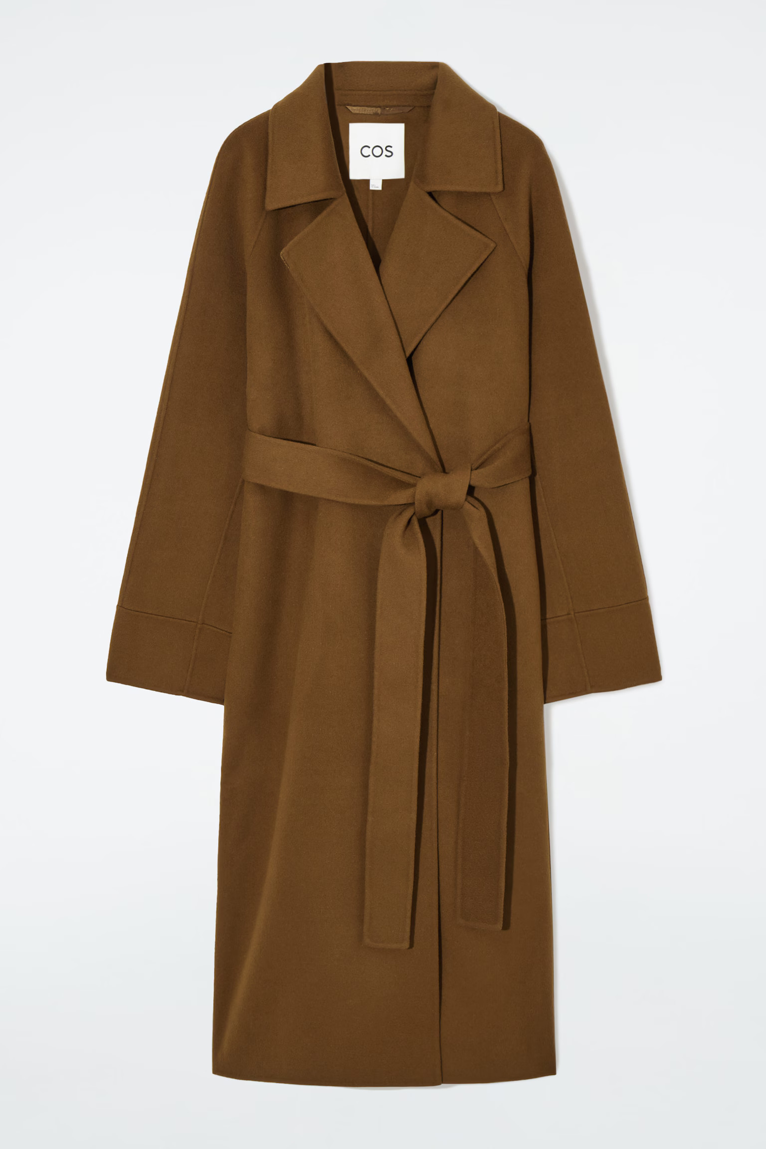 MANTEL AUS DOUBLEFACE-WOLLE MIT GÜRTEL - BRAUN | COS (EU)