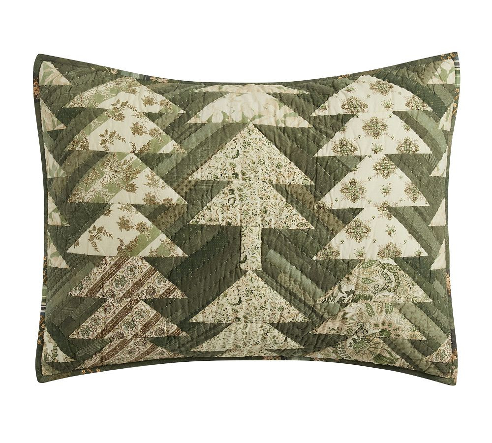 Winter Spruce Quilted Sham | Pottery Barn (US)