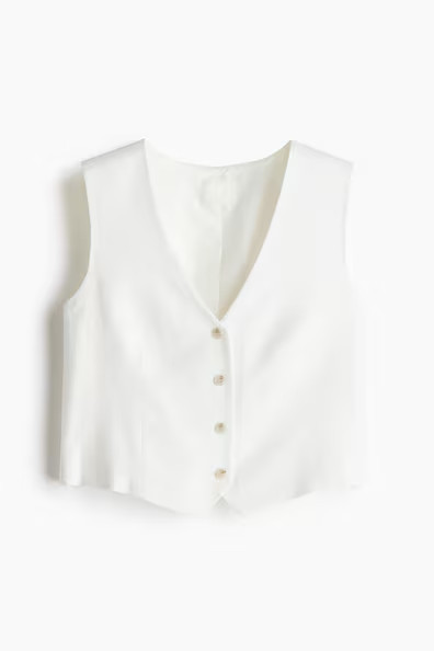 H & M - Tailored Suit Vest - White | H&M (US + CA)