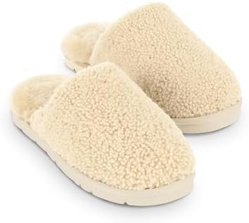 Cozy Earth Puffy Sheep Slippers - Women’s Shearling Fur House Slippers - Indoor Outdoor - Padde... | Amazon (US)