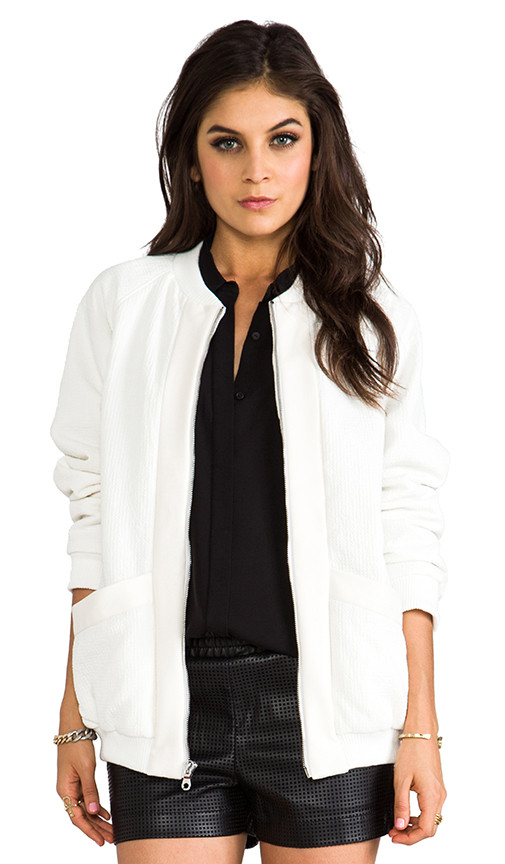 Velvet by Graham & Spencer X We Wore What Exclusive Danielle Bomber in White | Revolve Clothing (Global)