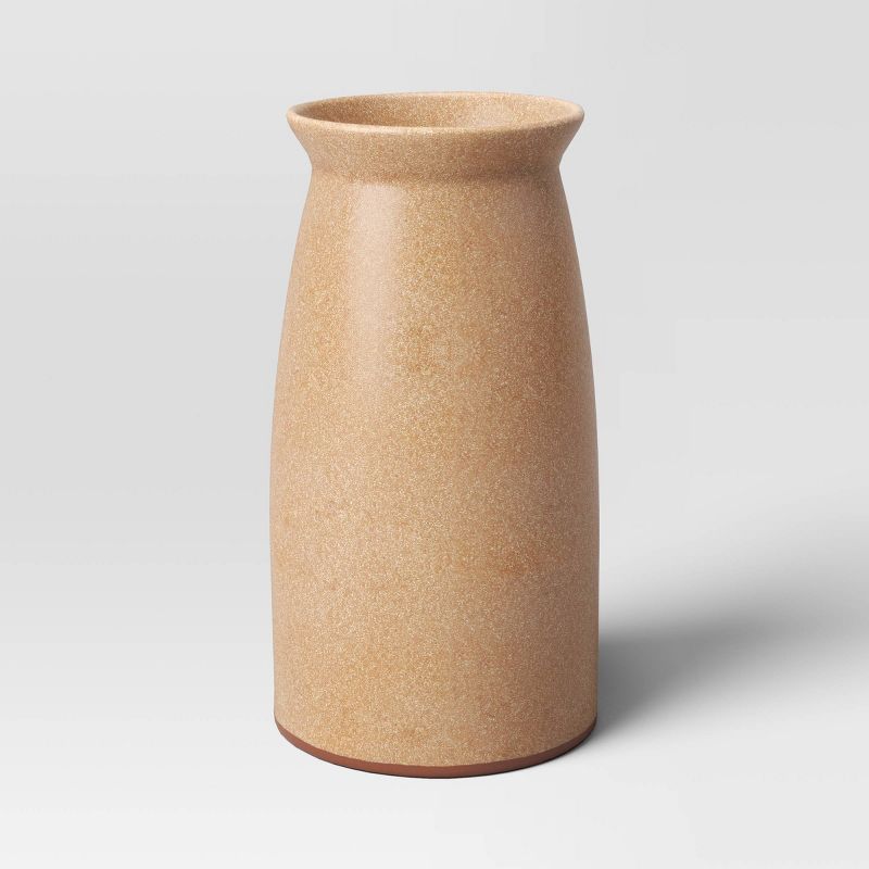 Large Ceramic Vase with Exposed Clay on Bottom Brown - Threshold™ | Target