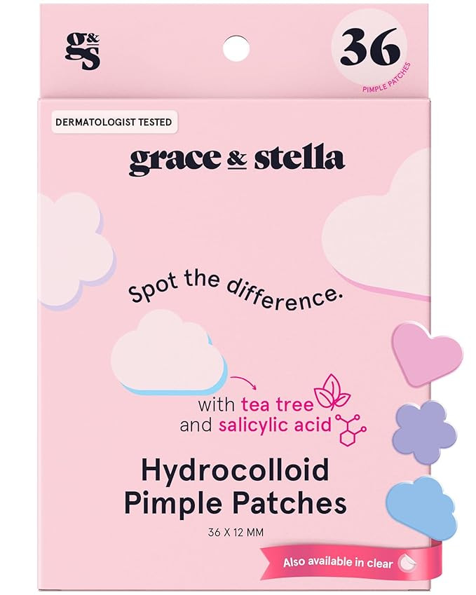 grace & stella Pimple Patches for Face - Cute Hydrocolloid Dots That Help Protect Acne & Reduce R... | Amazon (US)