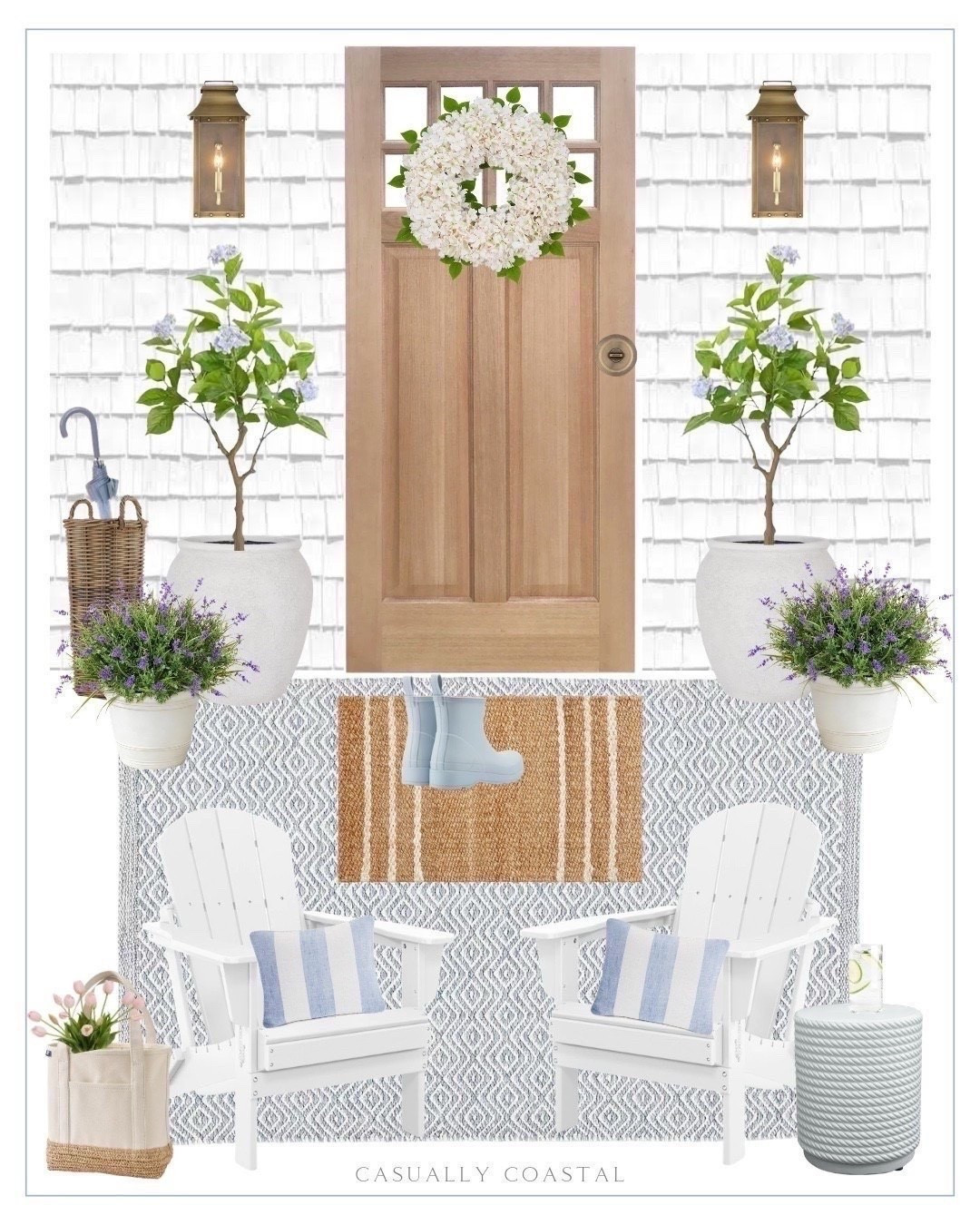 Summer Coastal Porch

Coastal porch, summer home, spring home, tall artificial hydrangea flowers tree, fake potted decorative hydrangea tree, white stone outdoor planter, coastal planter, artificial monkey grass greenery, Amazon spring stems, coastal rug, outdoor rug, Serena & lily rug, 3x5 rug, blue and white rug, porch rug, Adirondack chair, weather-resistant foldable chair, spring wreath, white hydrangea spring wreath, front door wreath, porch light, blue and white pillow covers, outdoor pillow covers, coastal pillow covers, round outdoor side table, white side table, umbrella basket, pottery barn rug, neutral rug, three striped jute doormat, coastal doormat, raffia open top canvas tote bag, light pink tulips, artificial tulips, hunter short rain boots, blue rain boots, Amazon rug, Easter bunny spring wreath, self watering planter, scallop door knocker, outdoor rocking chairs

#LTKHome #LTKSeasonal