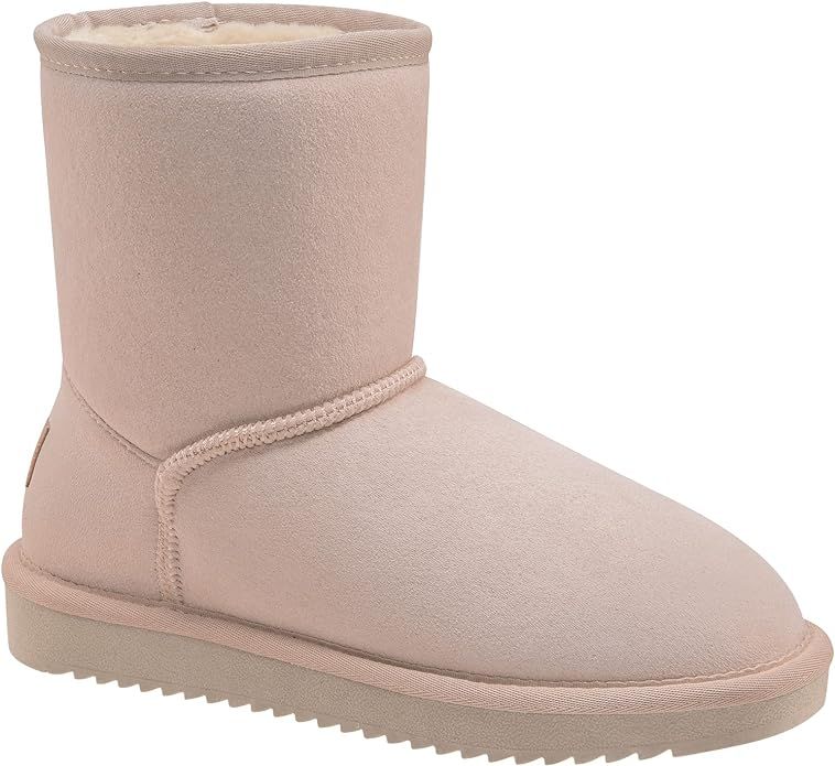 CAMEL CROWN Women's Warm Winter Boots Ankle High Classic Vegan Suede Faux Sheepskin Shearling Sno... | Amazon (US)