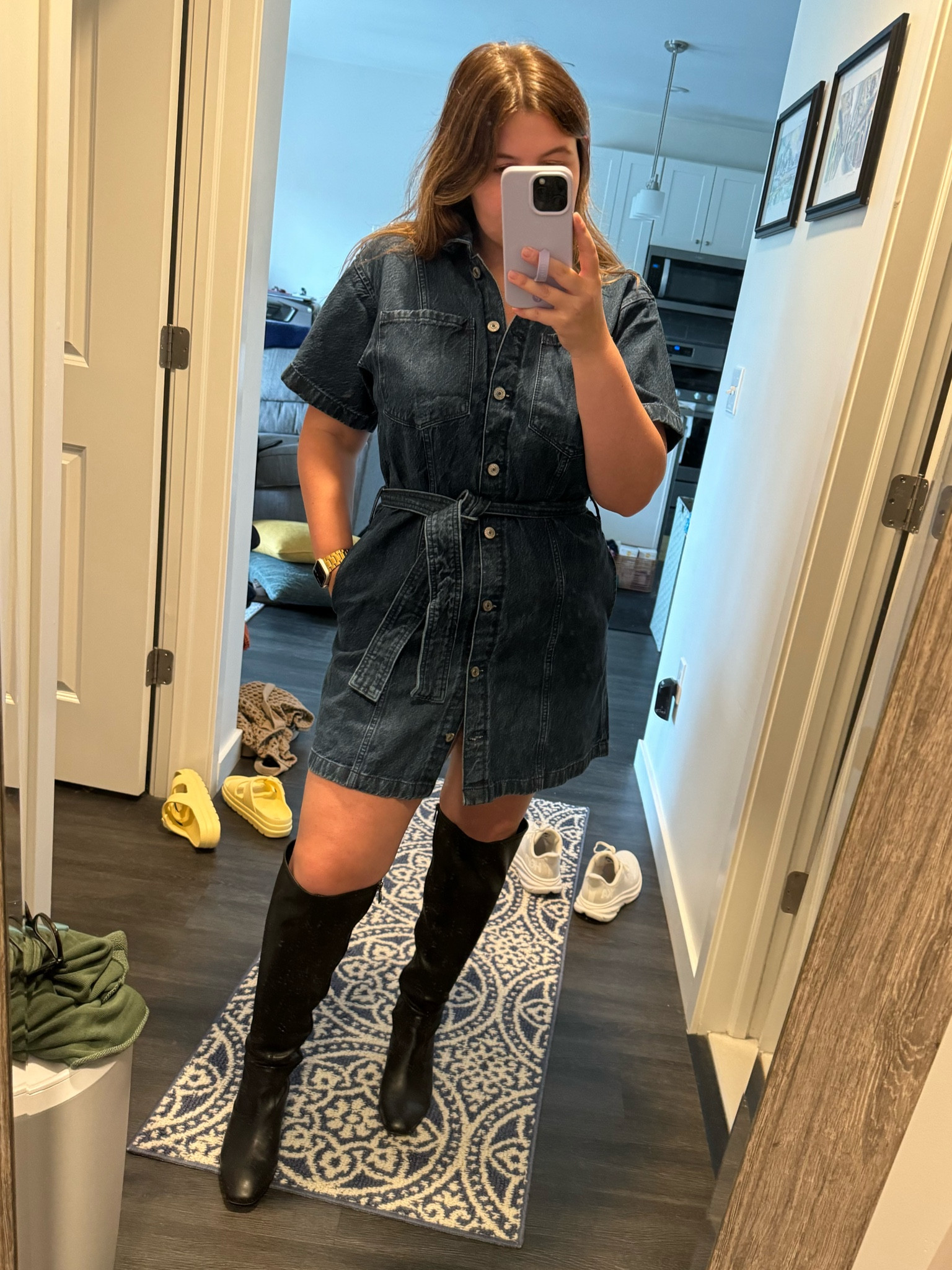 Loving this denim dress for fall & winter! 

Perfect for date night, a casual office environment, day dates, brunch, fall activities & more 



#LTKMidsize #LTKStyleTip #LTKFindsUnder100