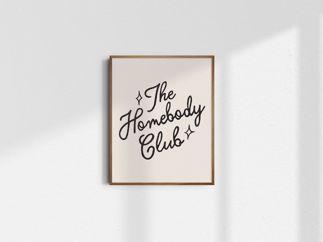 The Homebody Club, Giclée Fine Art Print, Retro Art Print, Minimalist Wall Art, Retro Art, Minim... | Etsy (US)