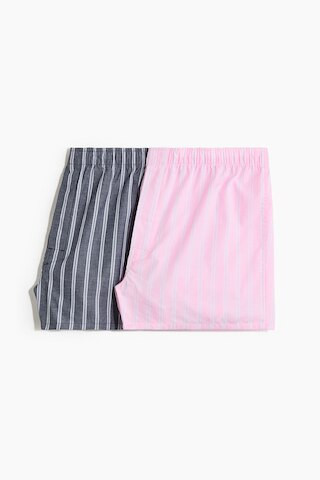 H & M - 2-Pack Woven Boxer Shorts - Pink/Striped | H&M (US + CA)