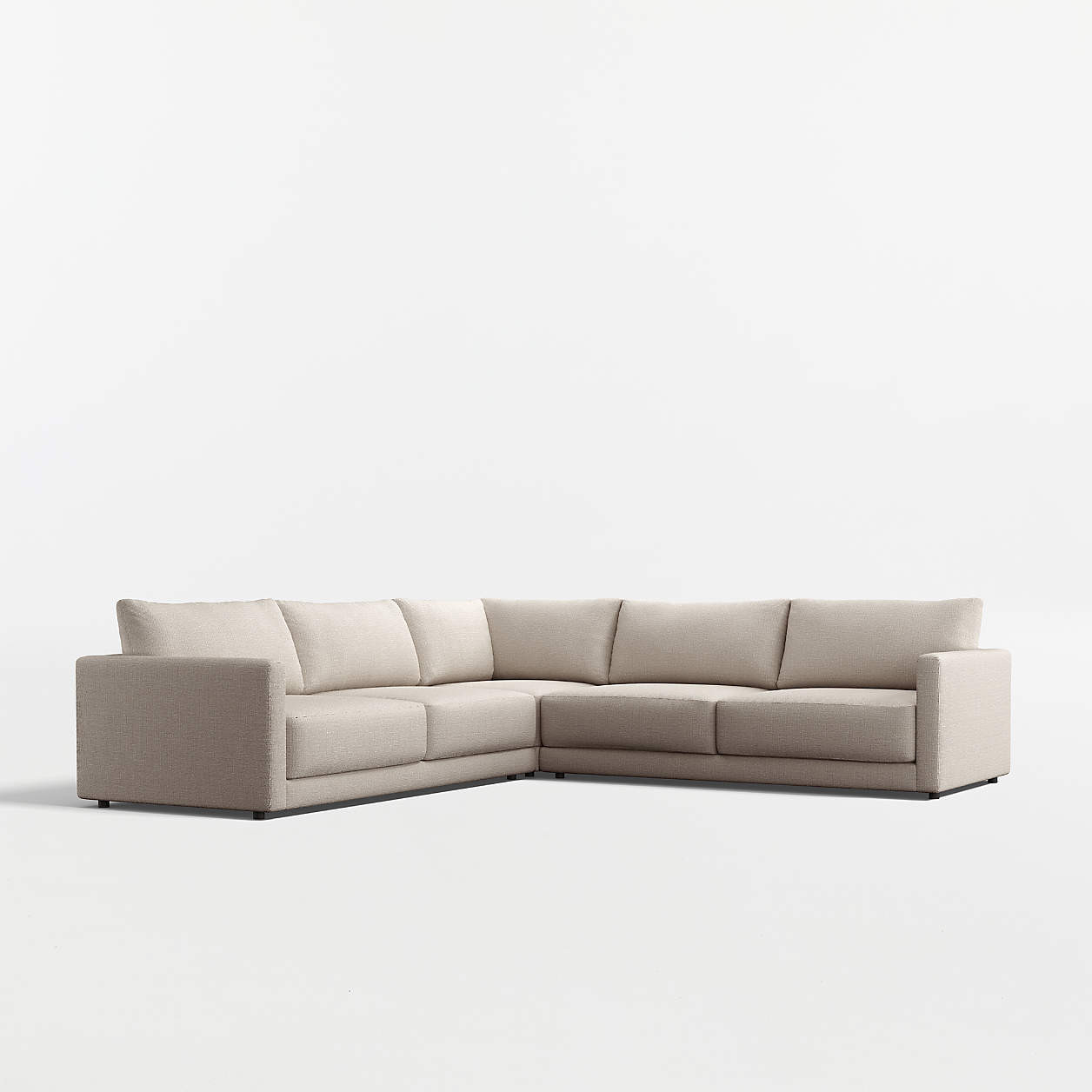 Gather Deep 3-Piece L-Shaped Sectional Sofa + Reviews | Crate & Barrel | Crate & Barrel