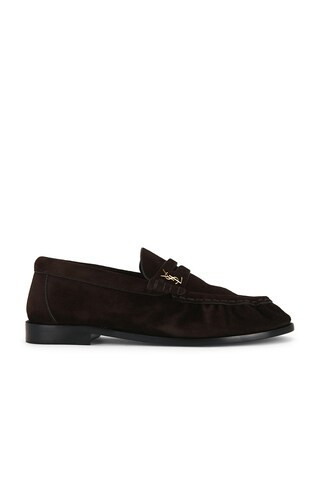 Saint Laurent Le Loafer Moccasin in Chocolate | FWRD 