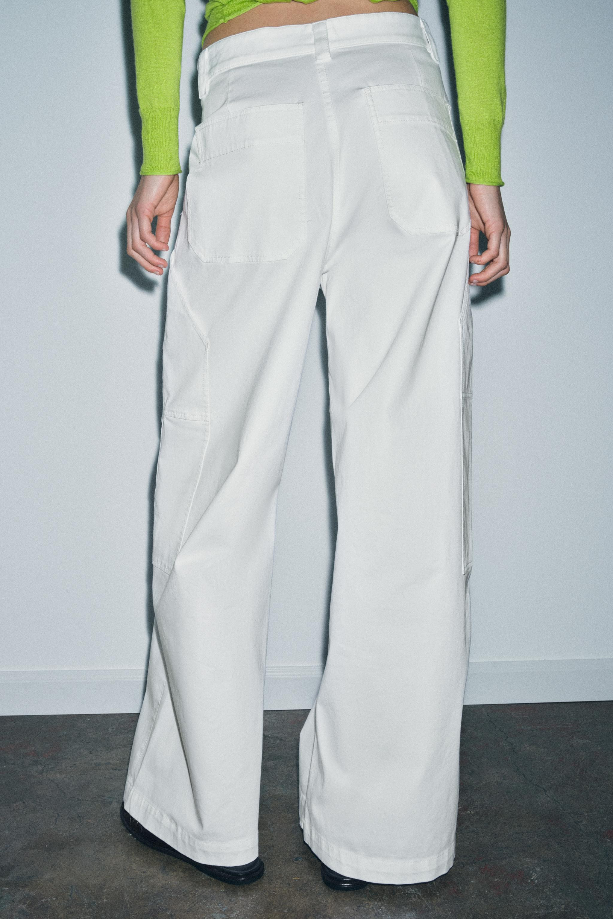 ZW COLLECTION WIDE-LEG COTTON TROUSERS | Zara UK