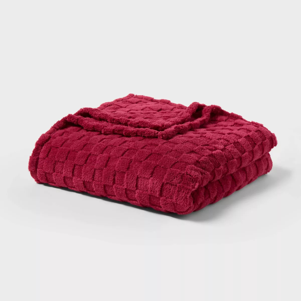 Checkered Jacquard Plush Blanket - Room Essentials™ | Target