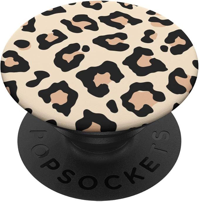 Leopard Cute Print PopSockets PopGrip: Swappable Grip for Phones & Tablets | Amazon (US)