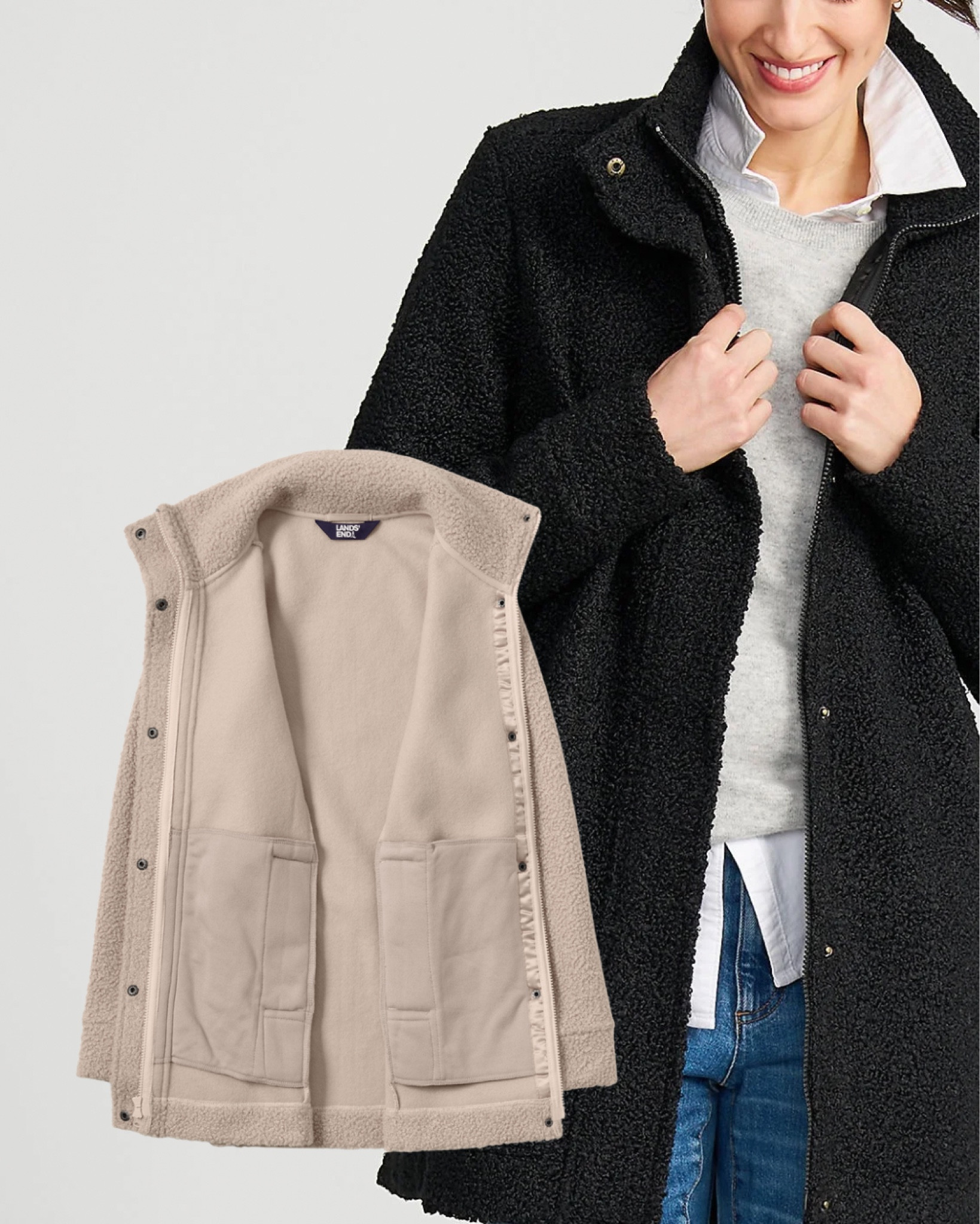 Boucle teddy coat 

#LTKOver40 #LTKFamily #LTKSaleAlert