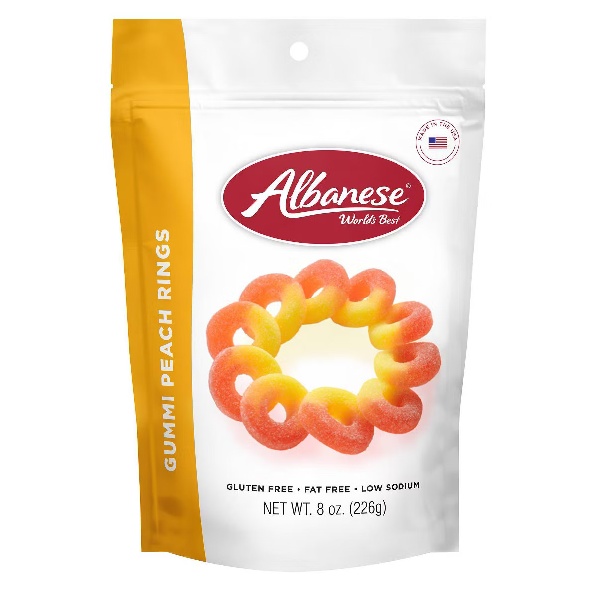 Albanese Worlds Best Candy Gummi Peach Rings - 8oz | Target