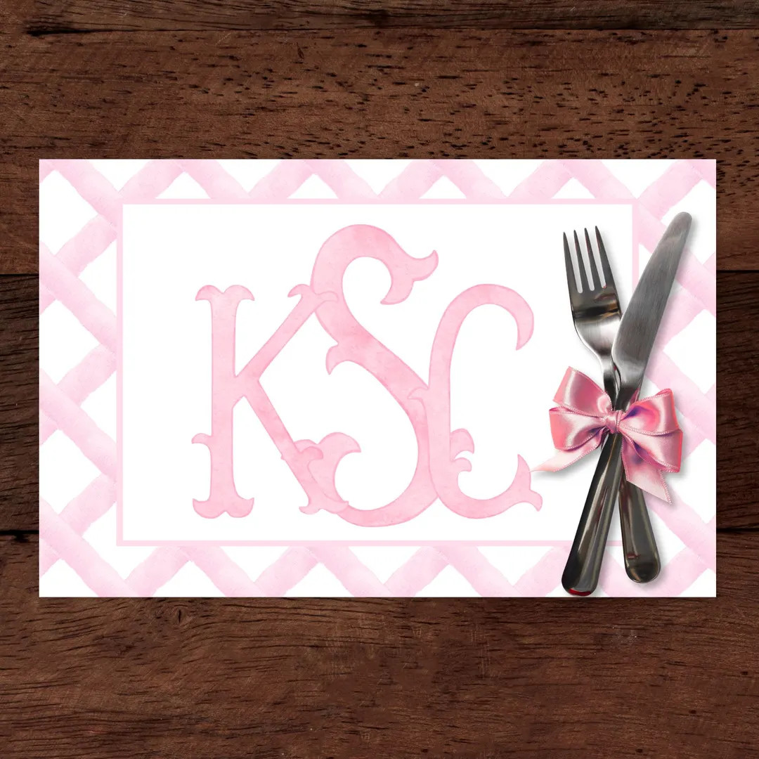Personalized Monogram Paper Placemats, Disposable Custom Place Mats, Placemat Paper Pad, Disposab... | Etsy (US)