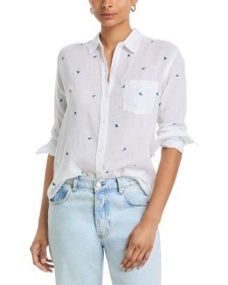 Charli Embroidered Button Front Shirt | Bloomingdale's (AU)