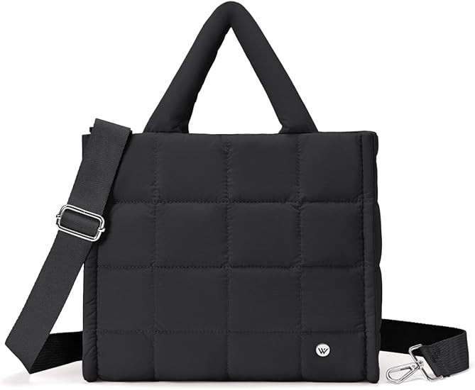 WESTBRONCO Puffer Crossbody Bags for Women Quilted Tote Bag Puffy Weekender Overnight Bag Nylon S... | Amazon (US)