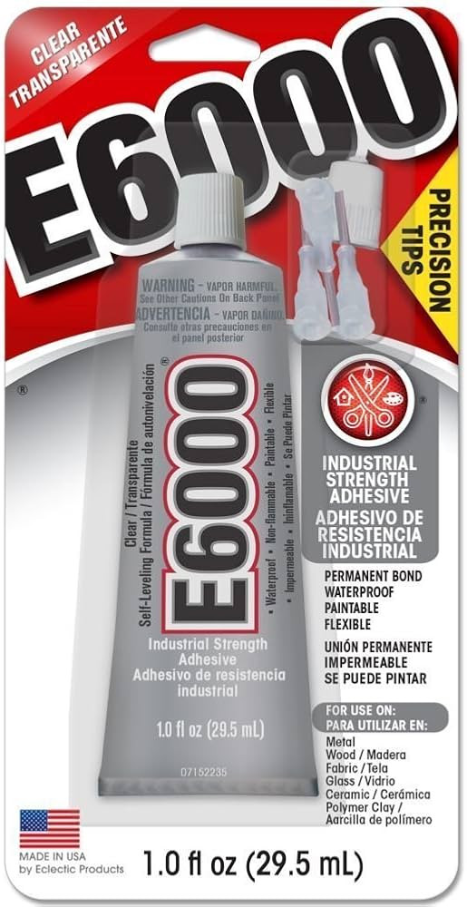 Glue W/Tips E6000 1oz,Clear,2 Pack | Amazon (US)